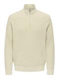ONSJOIN REG LS HIGH NECK KNIT CAMP egret