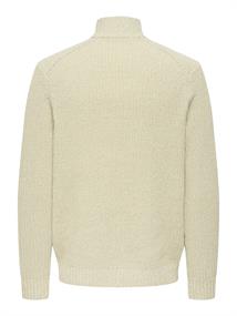 ONSJOIN REG LS HIGH NECK KNIT CAMP egret
