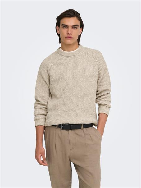 ONSJOIN RLX LS RAGLAN KNIT silver lining