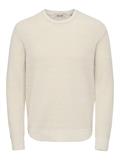 ONSJONAS REG CREW NECK KNIT egret