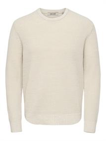 ONSJONAS REG CREW NECK KNIT egret