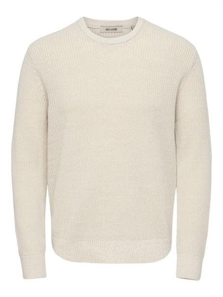 ONSJONAS REG CREW NECK KNIT egret