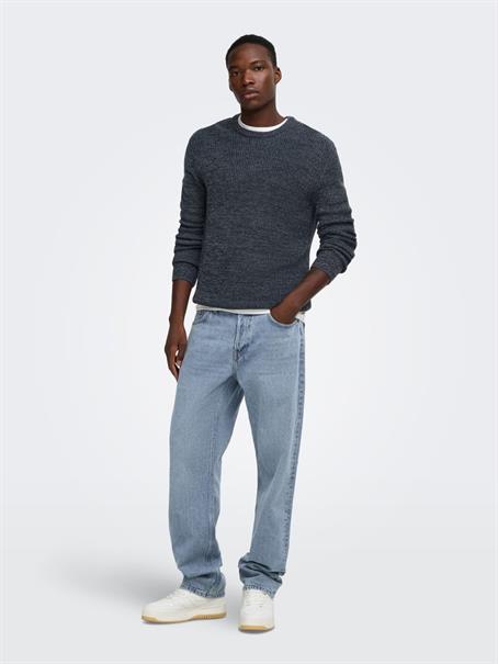ONSJONAS REG CREW NECK KNIT sky captain