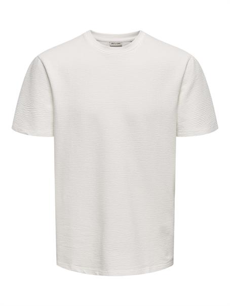ONSKIAN LIFE REG SEERSUCKER SS TEE NOOS cloud dancer
