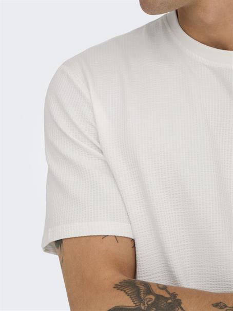 ONSKIAN LIFE REG SEERSUCKER SS TEE NOOS cloud dancer