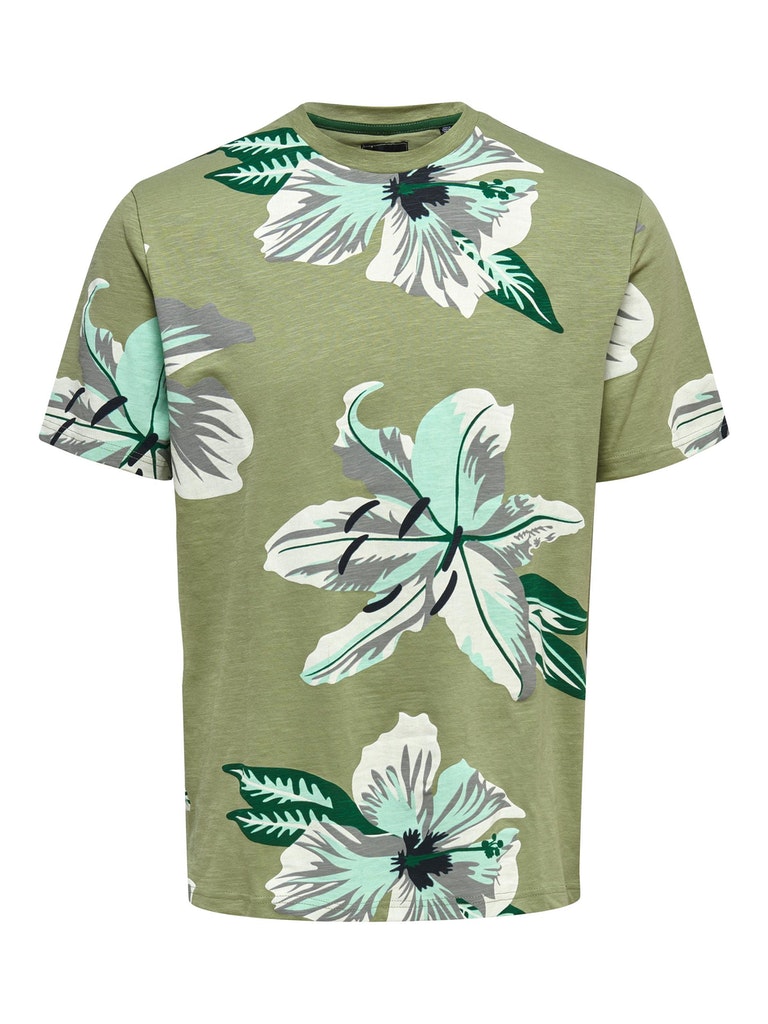 Only & Sons Herren T-Shirt 22022164 Oil Green - kleidung