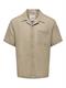 ONSLAURENCE LINEN RESORT COLLAR SS NOOS chinchilla