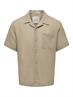 ONSLAURENCE LINEN RESORT COLLAR SS NOOS chinchilla