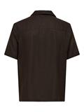 ONSLAURENCE LINEN RESORT COLLAR SS NOOS coffee bean