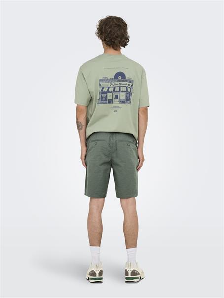 ONSLEO LIFE 0009 SEERSUCKER SHORTS NOOS castor gray