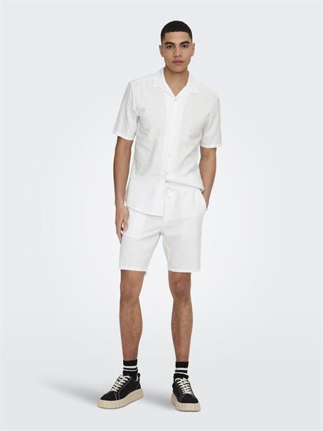 ONSLINUS 0007 COT LIN SHORTS NOOS bright white
