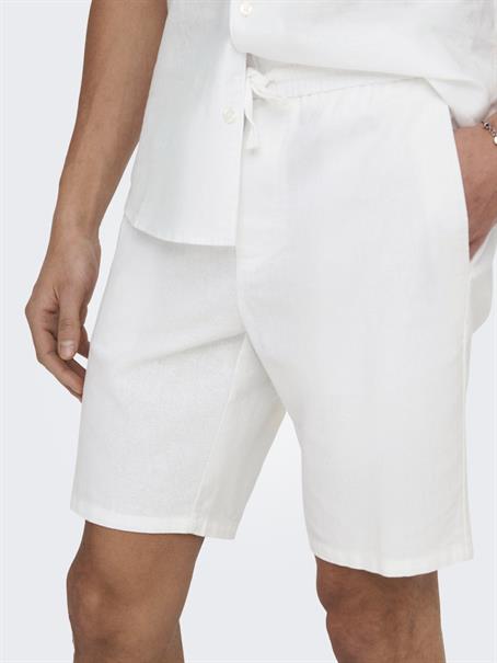 ONSLINUS 0007 COT LIN SHORTS NOOS bright white