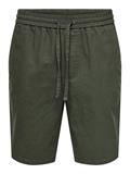 ONSLINUS 0007 COT LIN SHORTS NOOS olive night