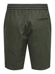 ONSLINUS 0007 COT LIN SHORTS NOOS olive night
