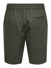 ONSLINUS 0007 COT LIN SHORTS NOOS olive night