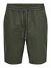 ONSLINUS 0007 COT LIN SHORTS NOOS olive night