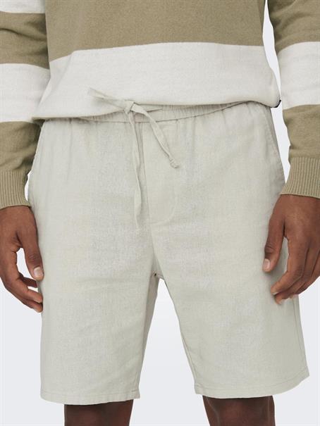 ONSLINUS 0007 COT LIN SHORTS NOOS silver lining