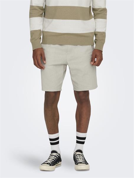 ONSLINUS 0007 COT LIN SHORTS NOOS silver lining