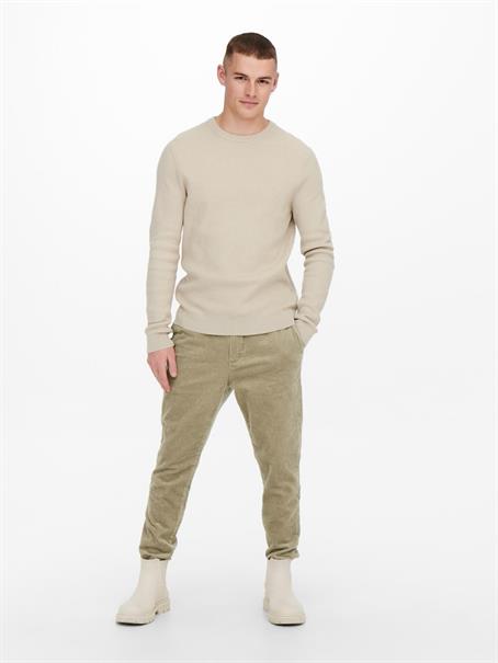 ONSLINUS CROPPED CORD 9912 PANT NOOS chinchilla