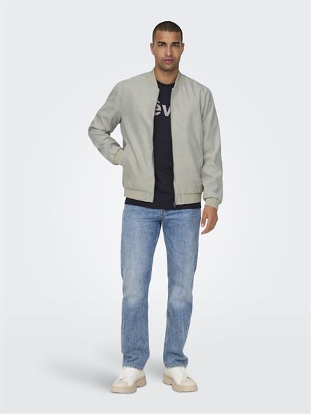 ONSLUCAS FAKE SUEDE BOMBER OTW vapor blue