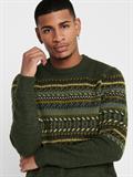 ONSLUDVIG 7 CHEST JAQ KNIT deep depths