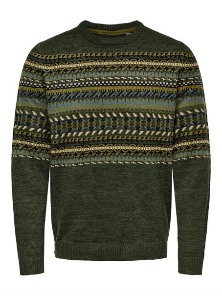 ONSLUDVIG 7 CHEST JAQ KNIT deep depths