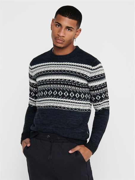 ONSLUDVIG 7 CHEST JAQ KNIT phantom