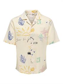 ONSLUKE RLX RESORT AOP SS SHIRT antique white