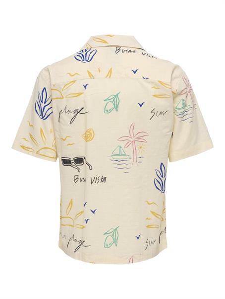ONSLUKE RLX RESORT AOP SS SHIRT antique white