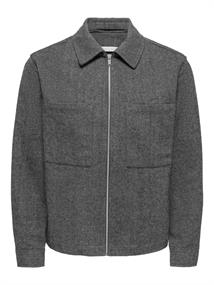 ONSLUTON REG OVERSHIRT FRML anthracite