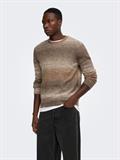 ONSMACK GRADIANT REG CREW KNIT coffee bean