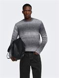 ONSMACK GRADIANT REG CREW KNIT grey pinstripe