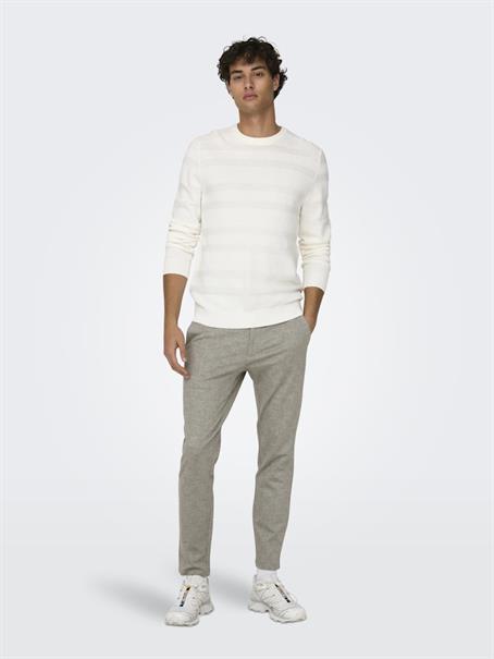 ONSMARK SLIM CHECK 020919 PANT NOOS chinchilla
