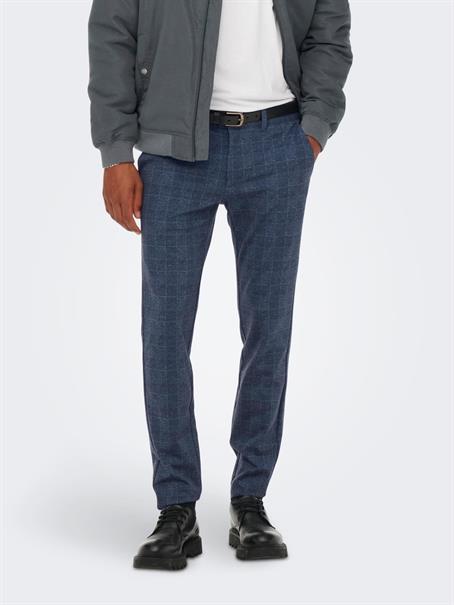 ONSMARK SLIM CHECK PANTS 9887 NOOS dress blues