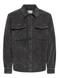 ONSMARLON 8W WASH CORD OVERSHIRT grey pinstripe
