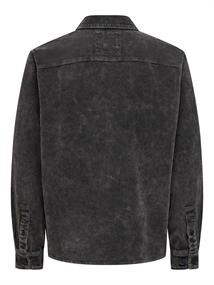 ONSMARLON 8W WASH CORD OVERSHIRT grey pinstripe