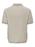 ONSMATTEO REG SS ZIP POLO cloud dancer