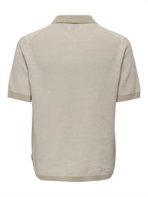 ONSMATTEO REG SS ZIP POLO cloud dancer