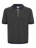 ONSMATTEO REG SS ZIP POLO dark sapphire