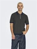 ONSMATTEO REG SS ZIP POLO dark sapphire