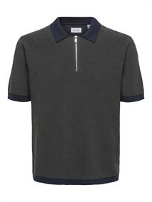 ONSMATTEO REG SS ZIP POLO dark sapphire