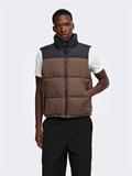 ONSMAVERICK PUFFER VEST OTW hot fudge
