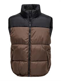 ONSMAVERICK PUFFER VEST OTW hot fudge