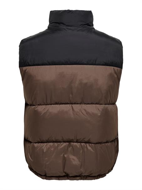 ONSMAVERICK PUFFER VEST OTW hot fudge