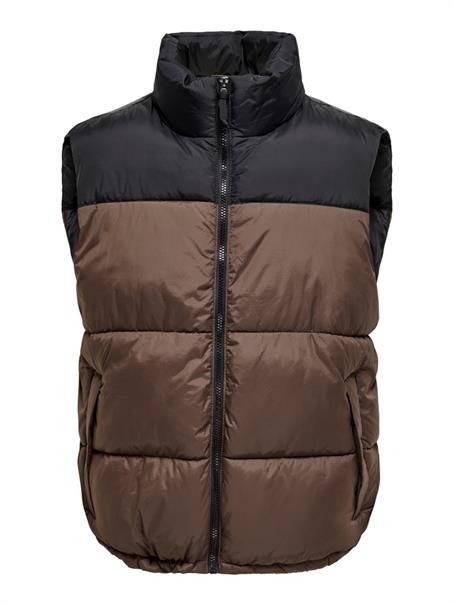 ONSMAVERICK PUFFER VEST OTW hot fudge