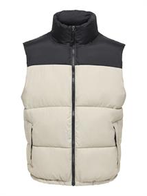 ONSMAVERICK PUFFER VEST OTW silver lining
