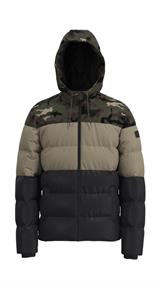 ONSMELVIN LIFE HOOD PUFFER JACKET OTW VD olive night-camo w. twill-blac