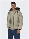 ONSMELVIN LIFE HOOD PUFFER JACKET OTW VD vintage khaki