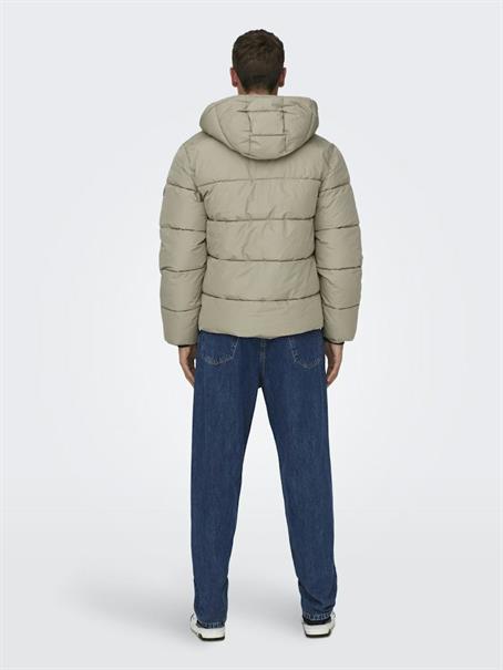 ONSMELVIN LIFE HOOD PUFFER JACKET OTW VD vintage khaki
