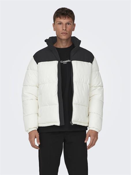 ONSMELVIN LIFE LF PUFFER JACKET OTW VD antique white